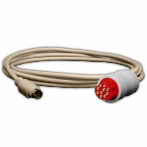 IBP Cable - Various (Datex/Burdick/PB) - Mini DIN - 10F (DX-1)