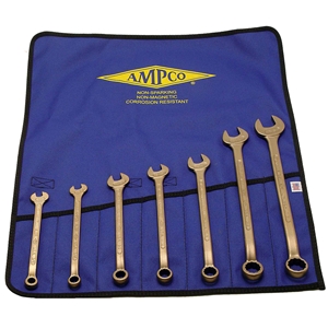 Non-Ferrous Combo Wrench Set - Inch or Metric - 7 piece
